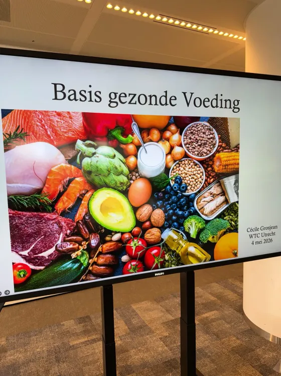 Scherm met de presentatie Basis gezonde voeding